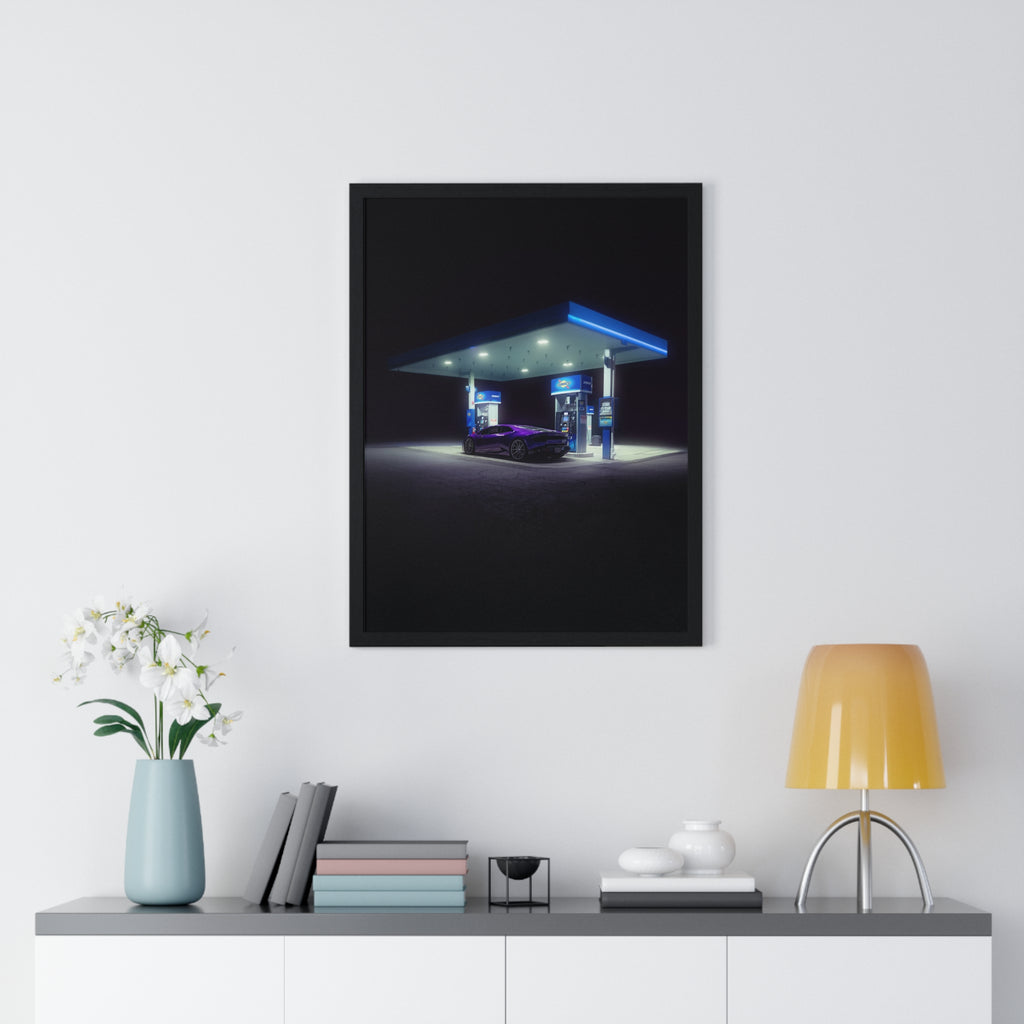 Purple Lambo Framed Poster
