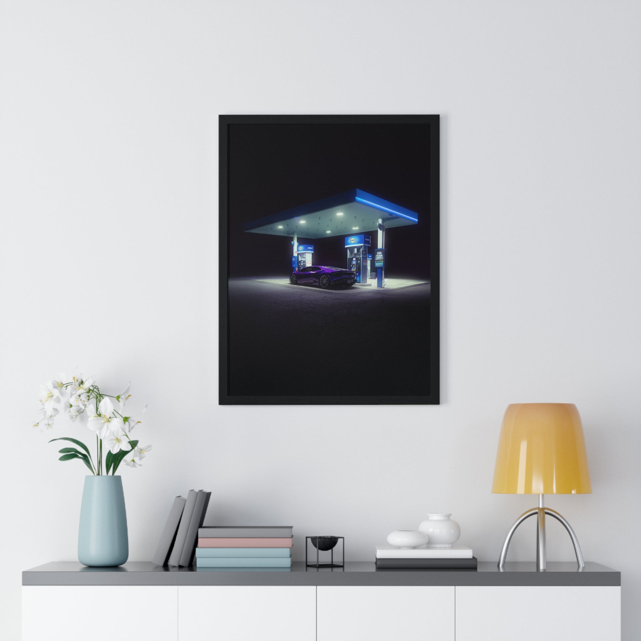Purple Lambo Framed Poster