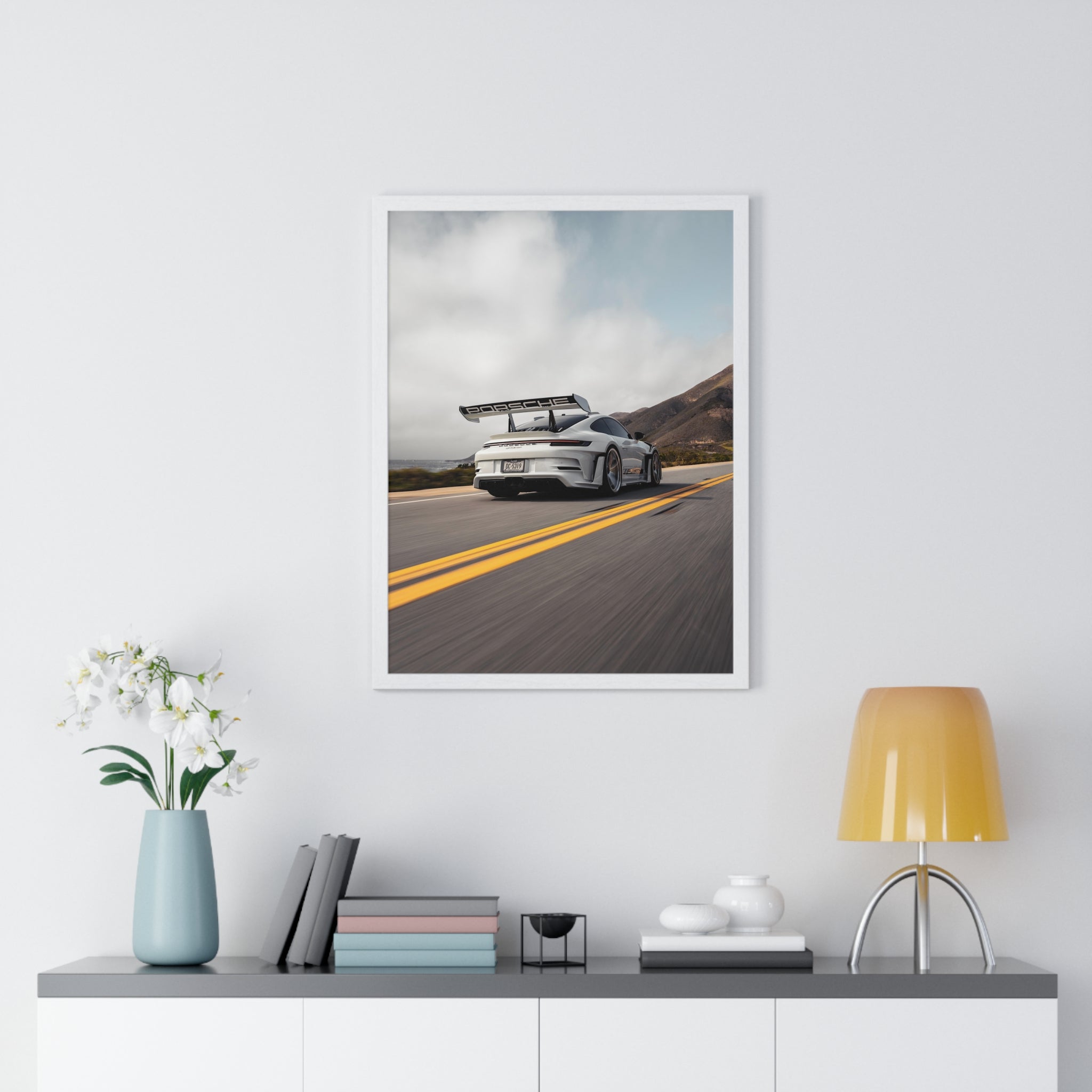 Porsche 911 GT3RS Highway 1 Framed Poster