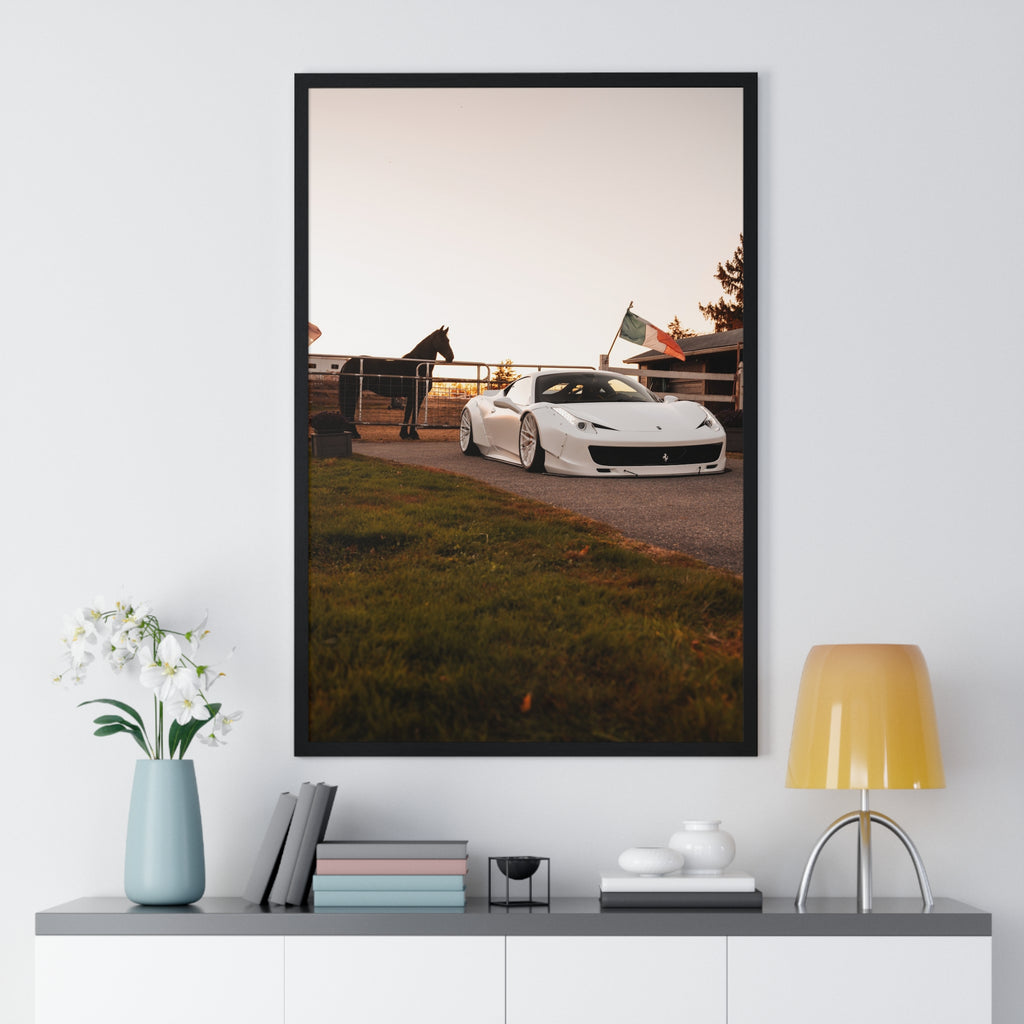 Ferrari Horse Framed Poster