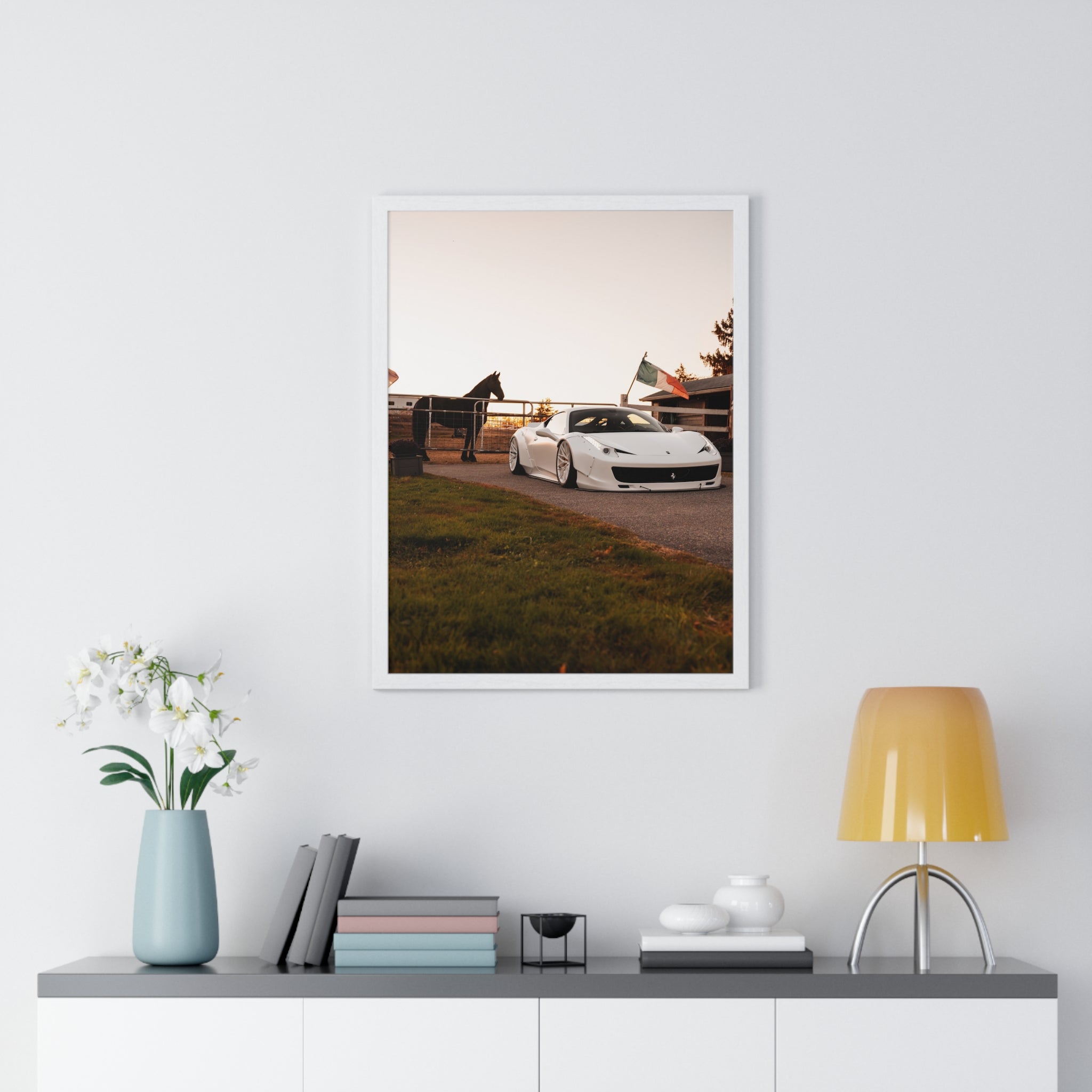 Ferrari Horse Framed Poster