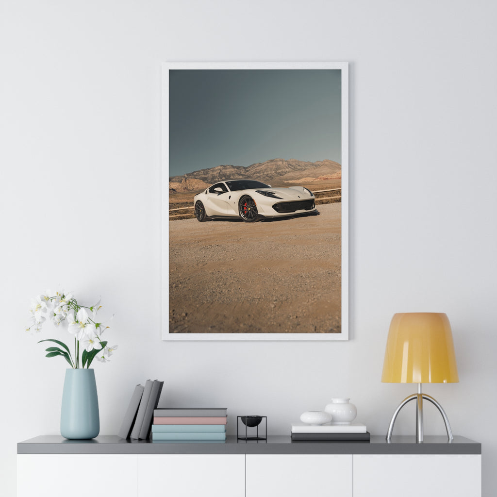 Tan Ferrari 812 Framed Poster