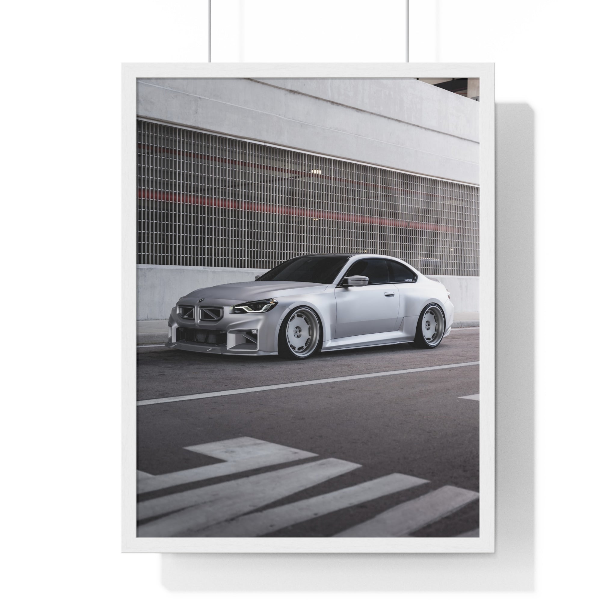 Satin Aluminium G87 BMW M2 Framed Poster