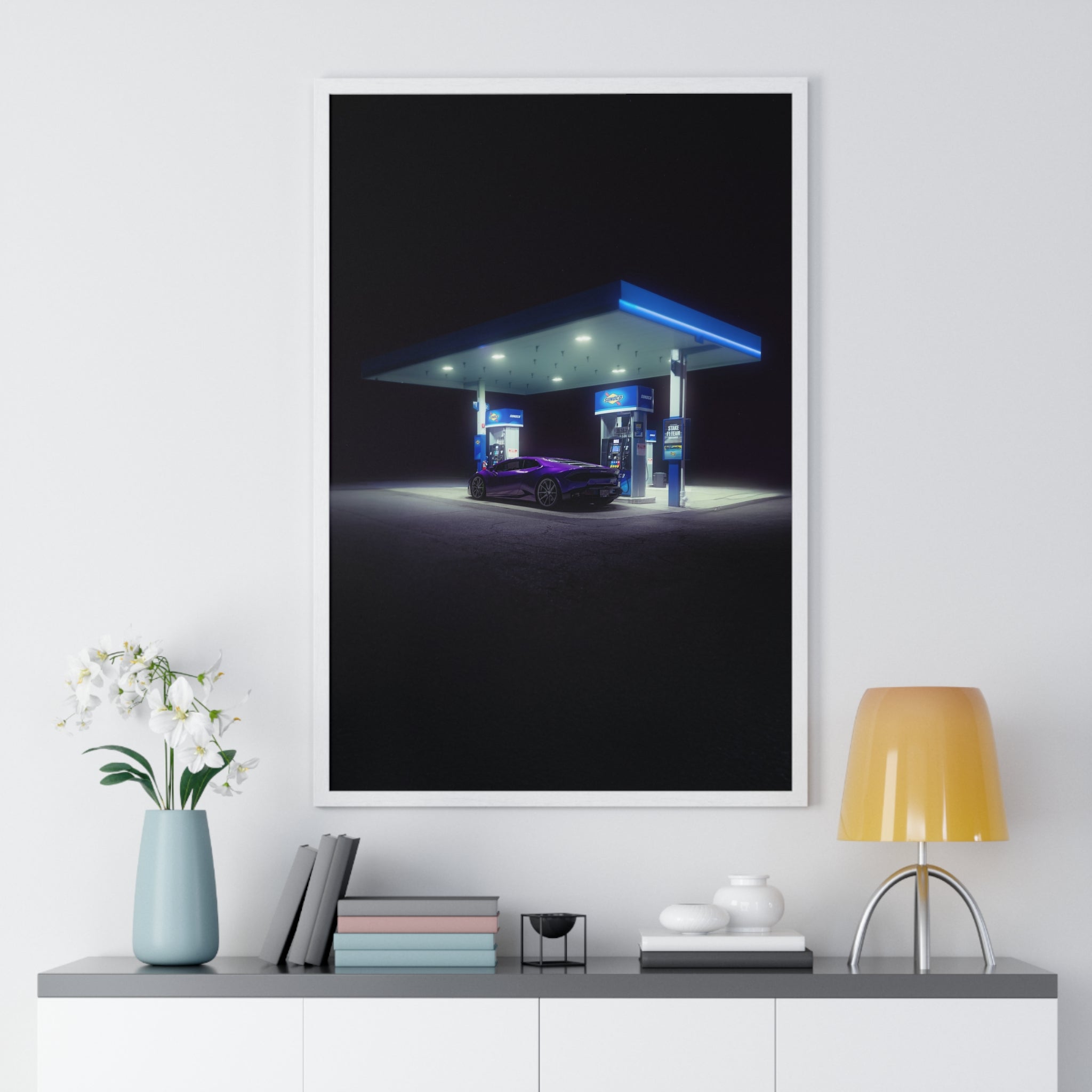 Purple Lambo Framed Poster