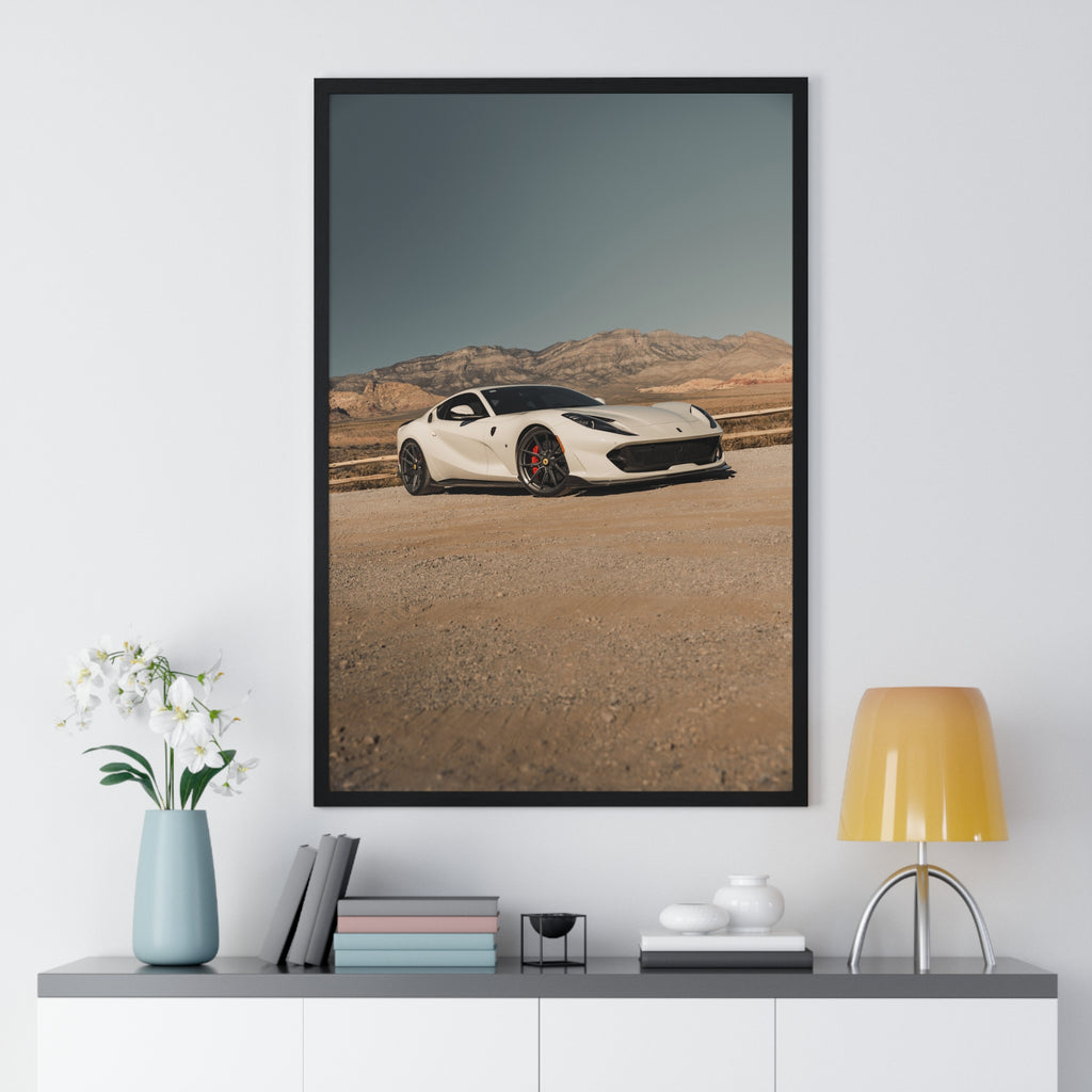 Tan Ferrari 812 Framed Poster