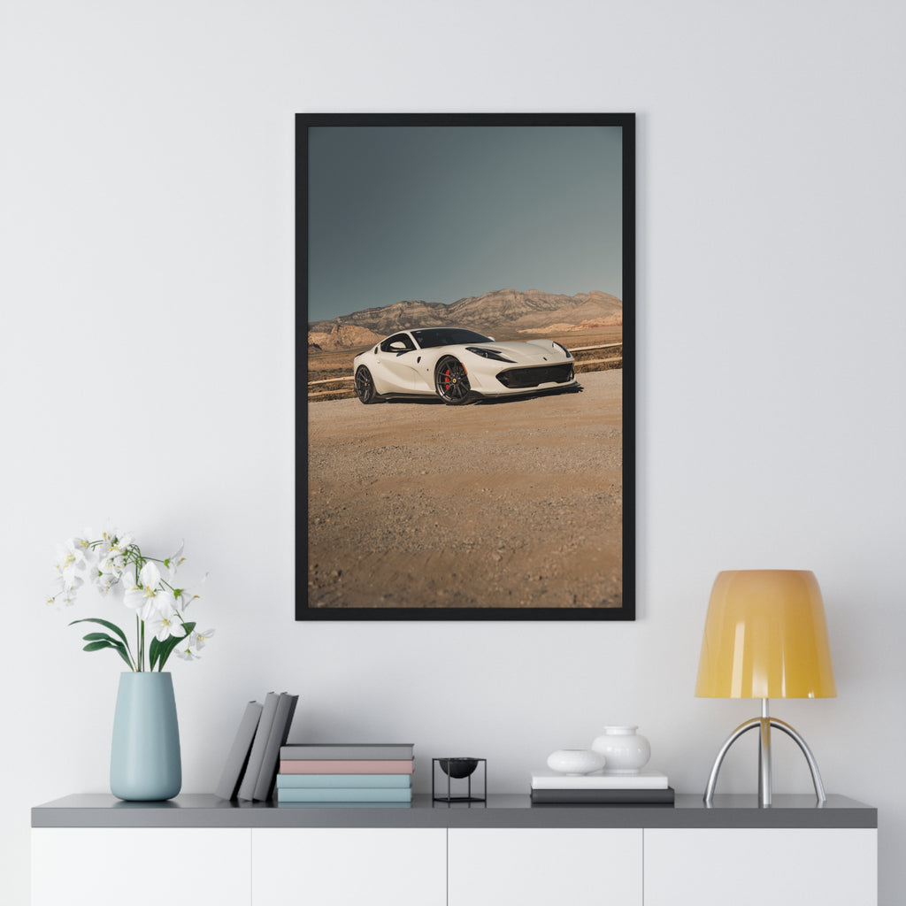 Tan Ferrari 812 Framed Poster