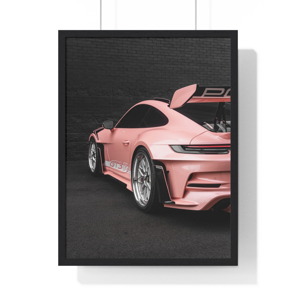 Pink 992 Porsche 911 GT3RS Framed Poster