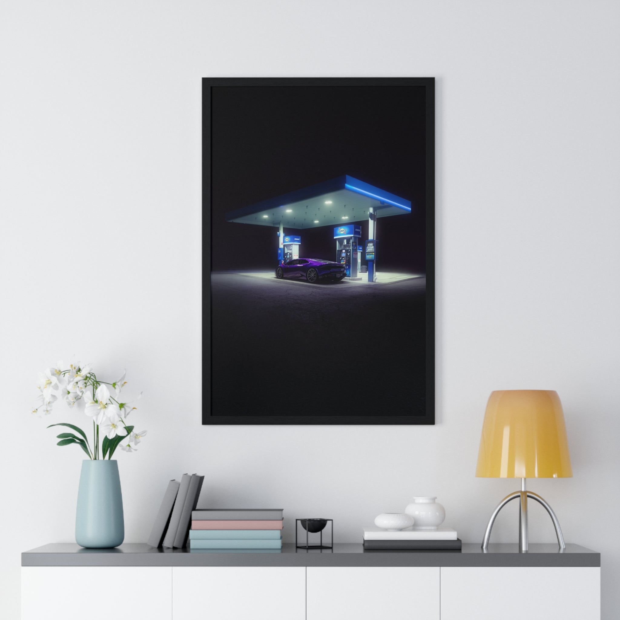 Purple Lambo Framed Poster