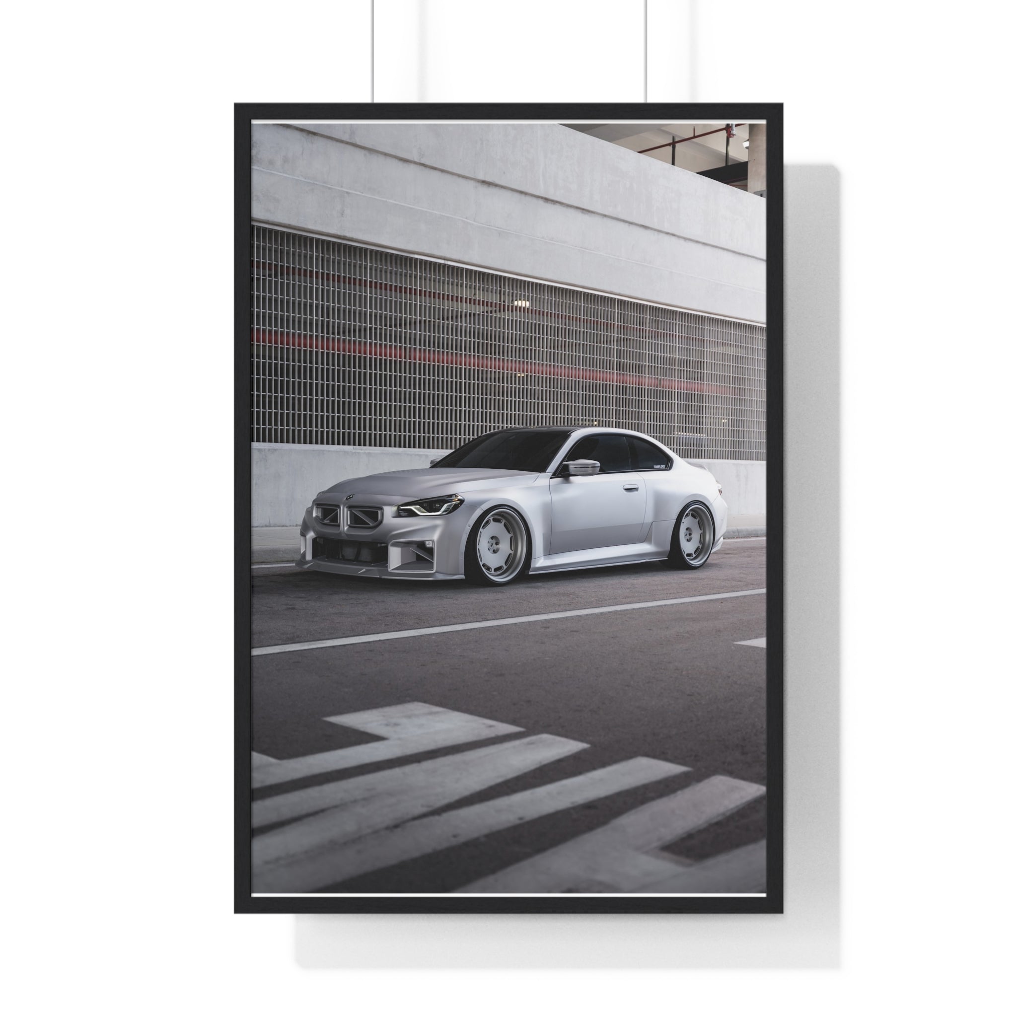 Satin Aluminium G87 BMW M2 Framed Poster