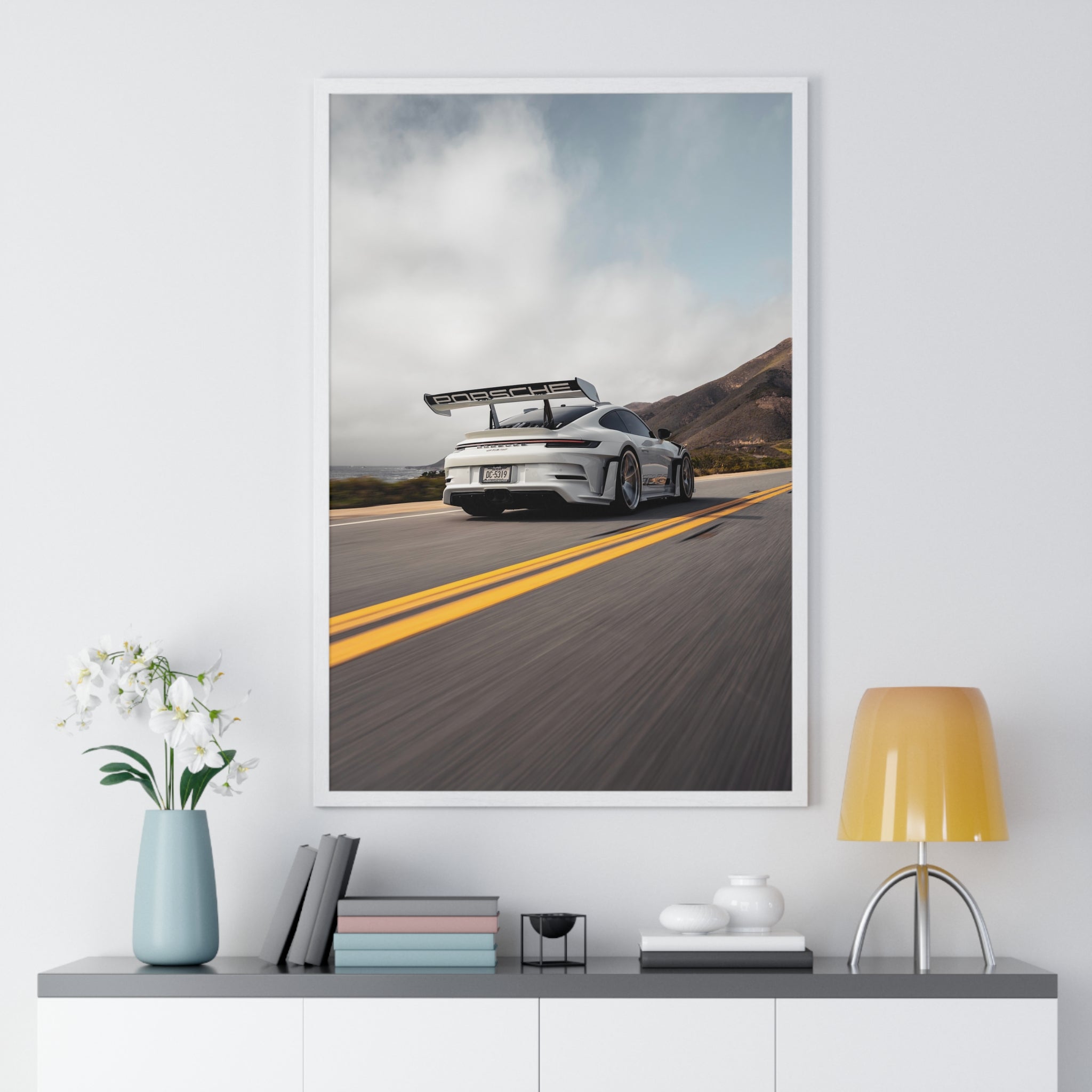 Porsche 911 GT3RS Highway 1 Framed Poster