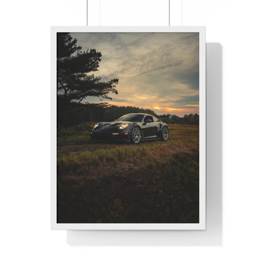 Green 992 Porsche GT3RS Framed Poster