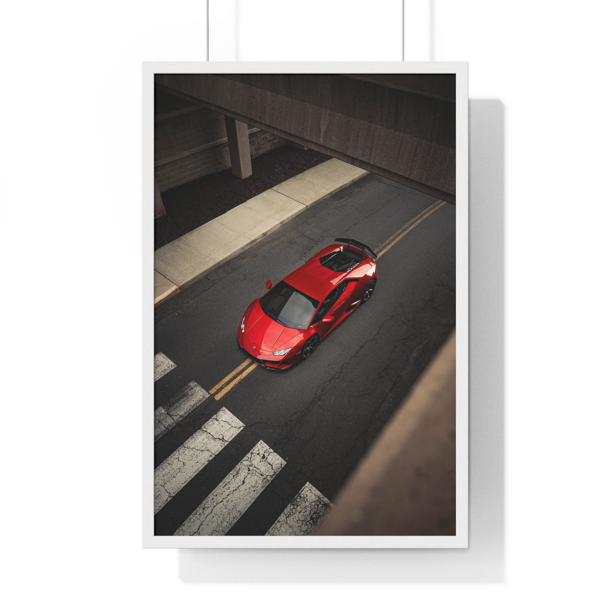 Red Lamborghini Huracan Framed Poster
