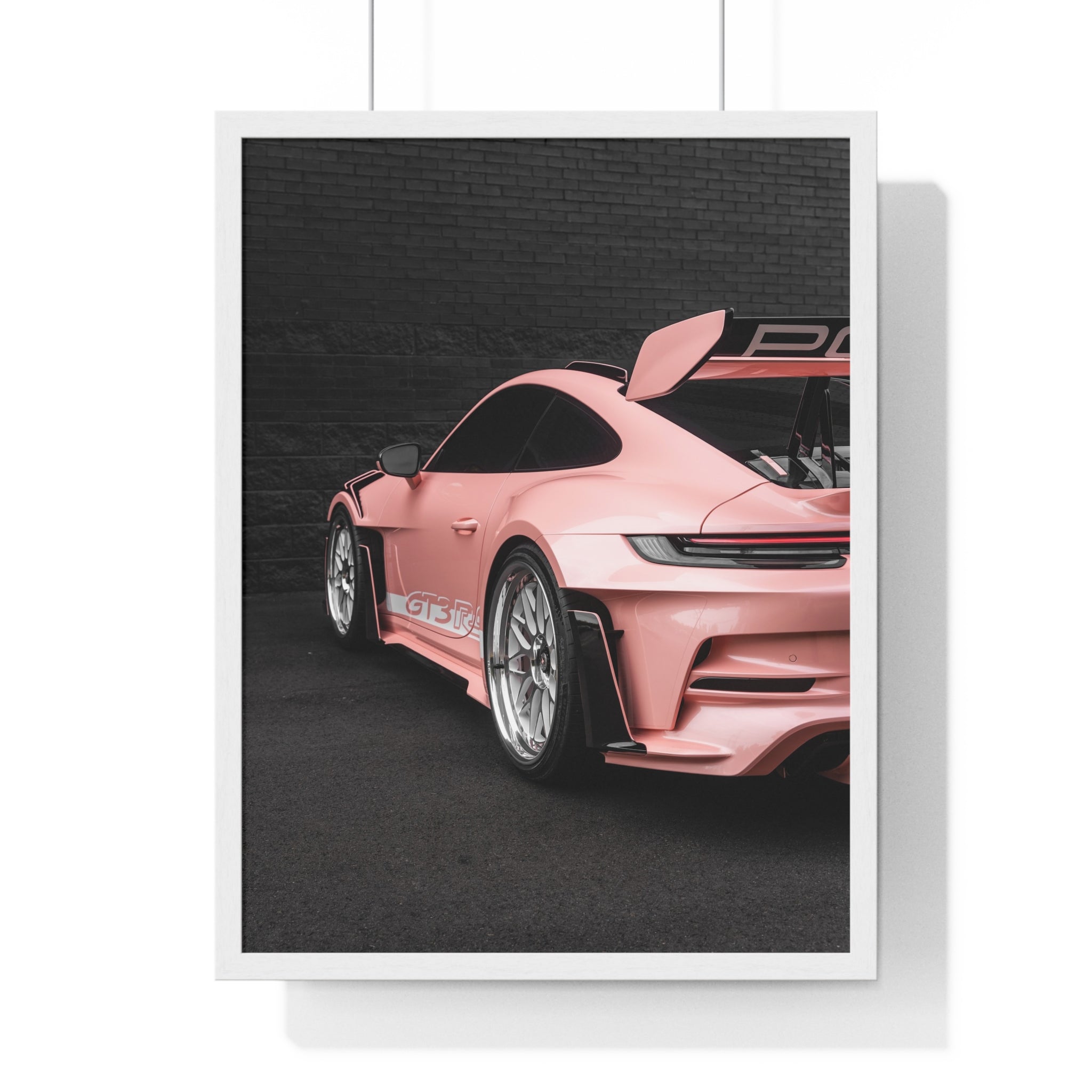 Pink 992 Porsche 911 GT3RS Framed Poster