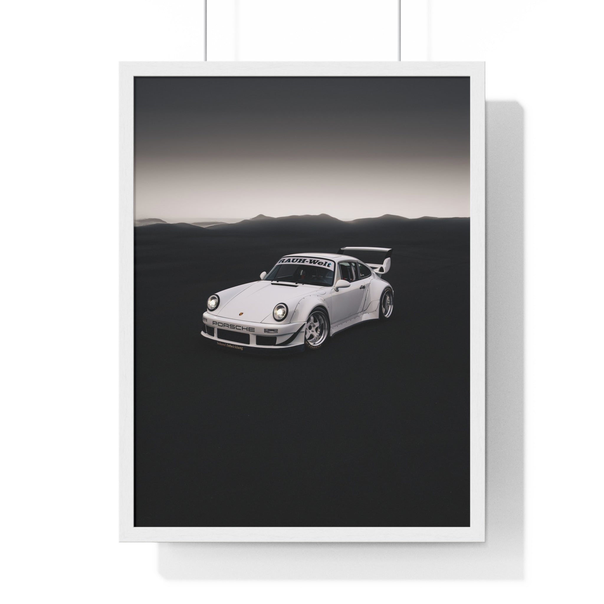 White RWB Porsche Framed Poster