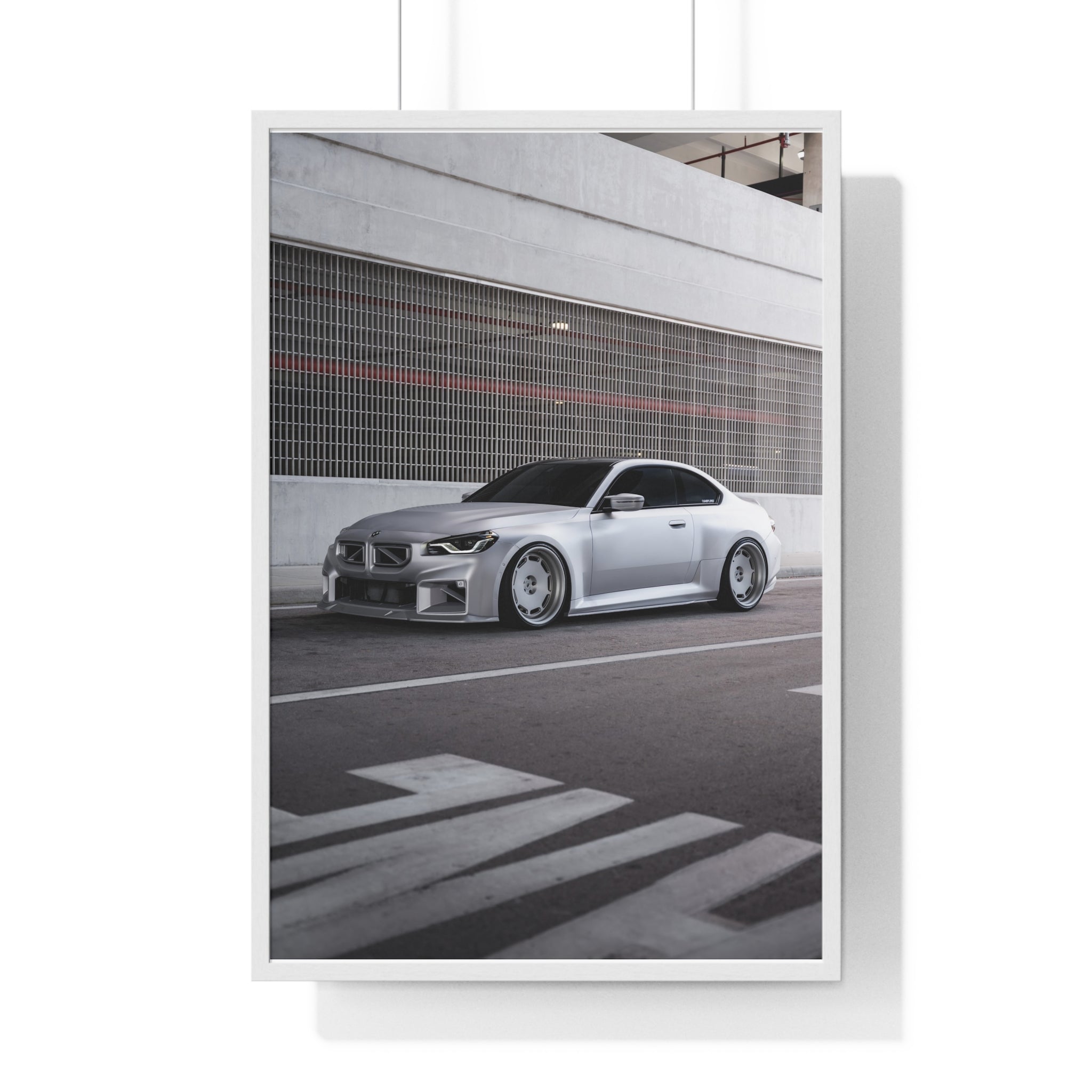 Satin Aluminium G87 BMW M2 Framed Poster