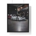 White 992 Porsche 911 GT3RS Composite Framed Poster