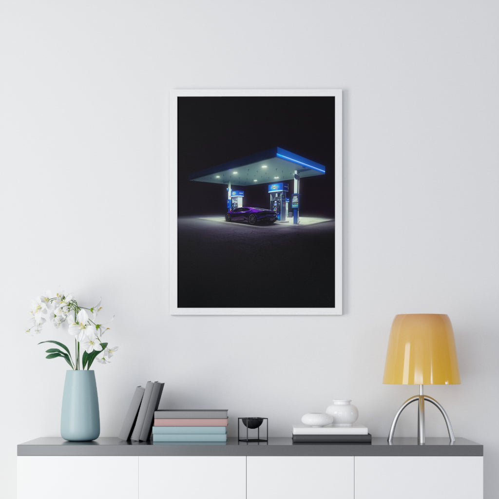 Purple Lambo Framed Poster