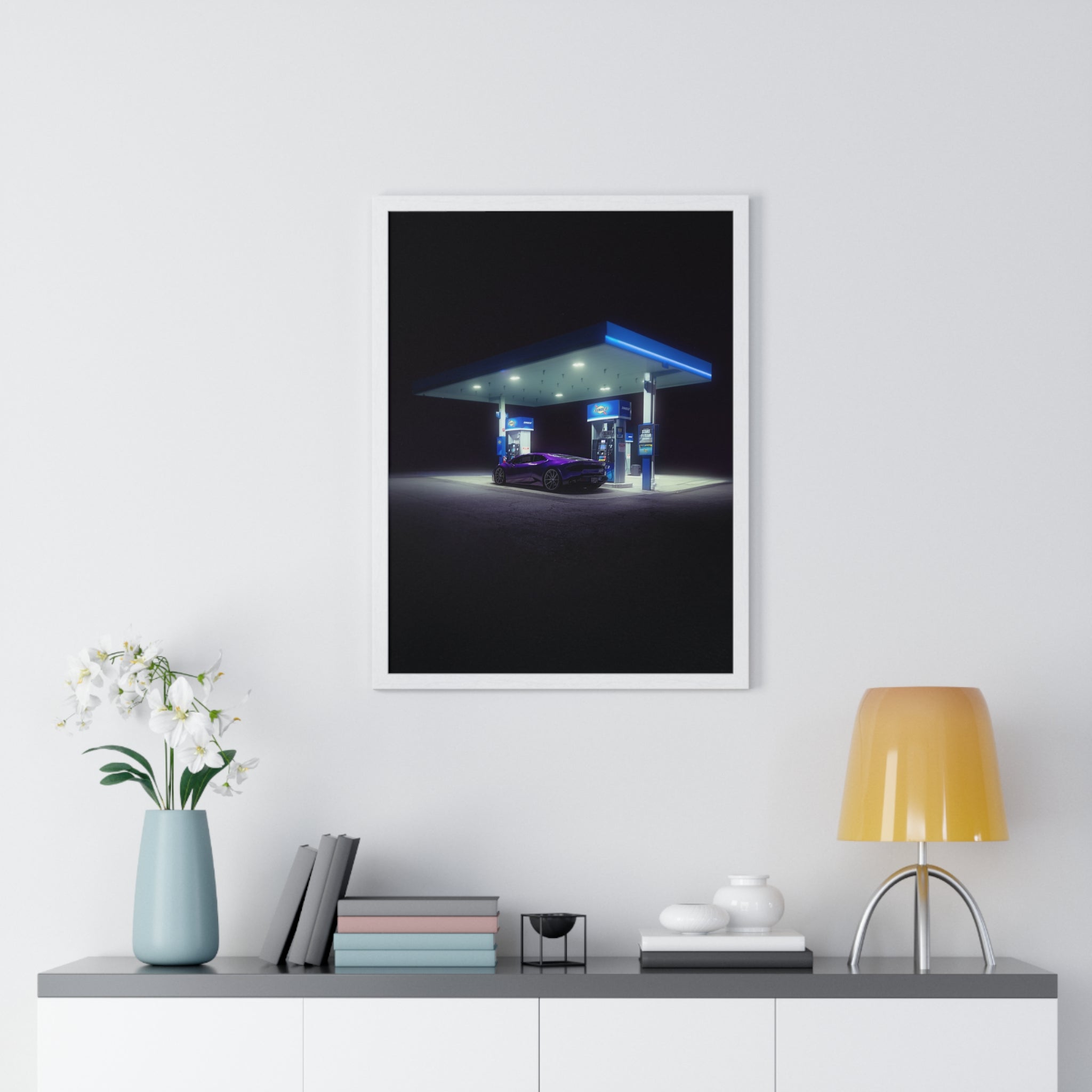 Purple Lambo Framed Poster