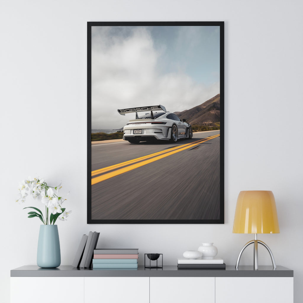 Porsche 911 GT3RS Highway 1 Framed Poster