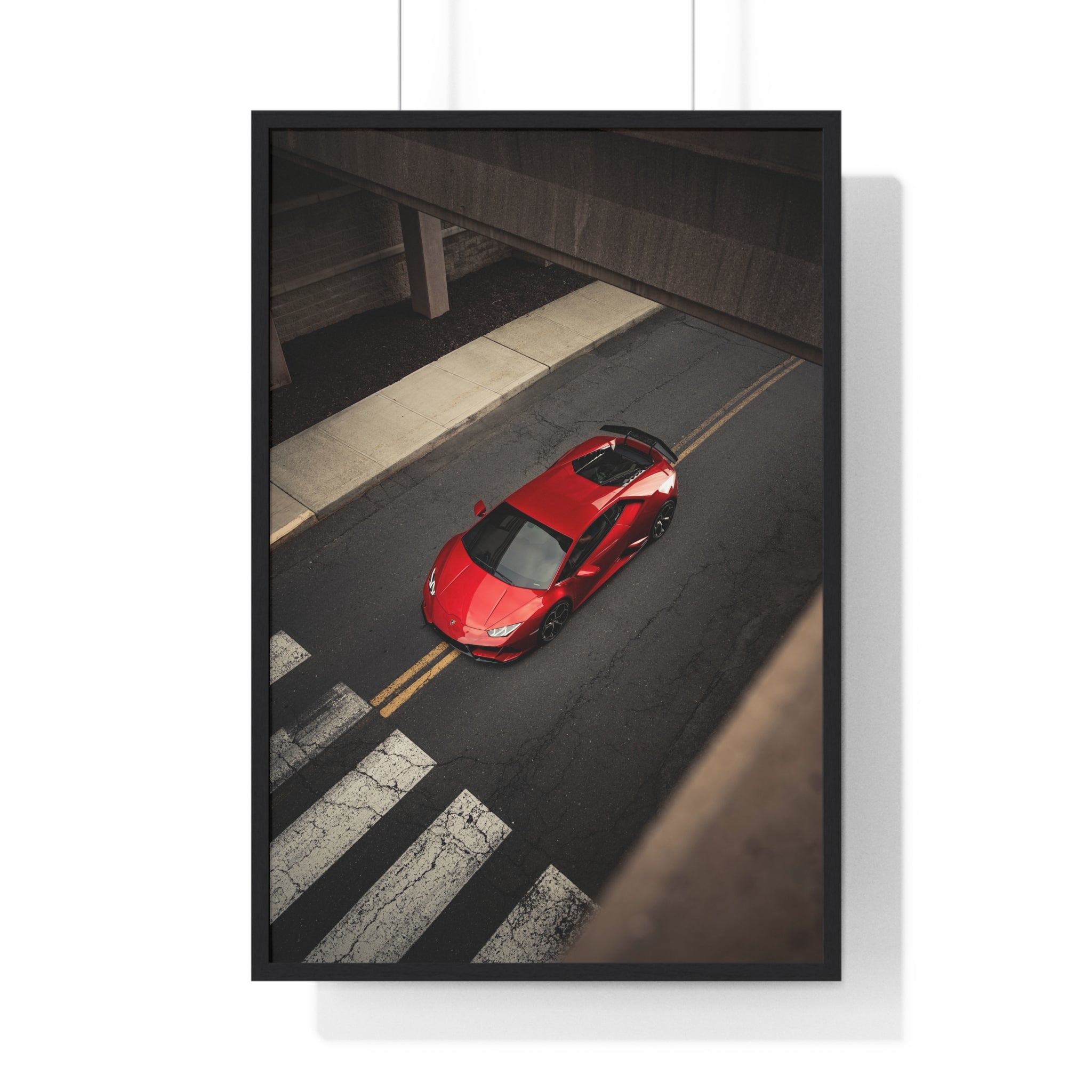 Red Lamborghini Huracan Framed Poster