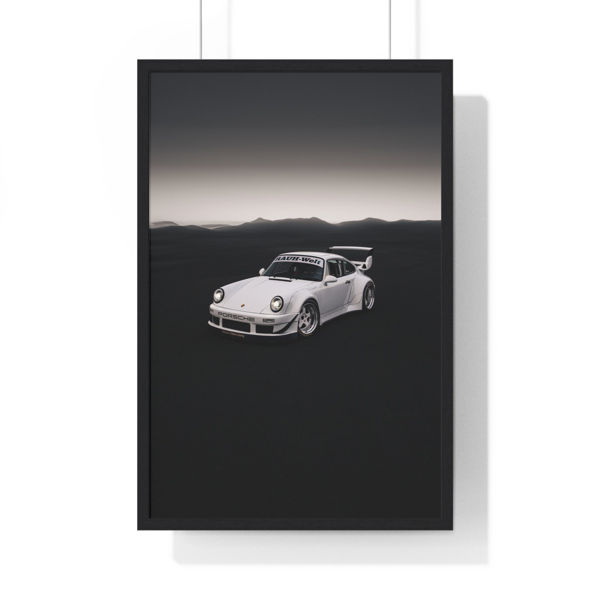 White RWB Porsche Framed Poster