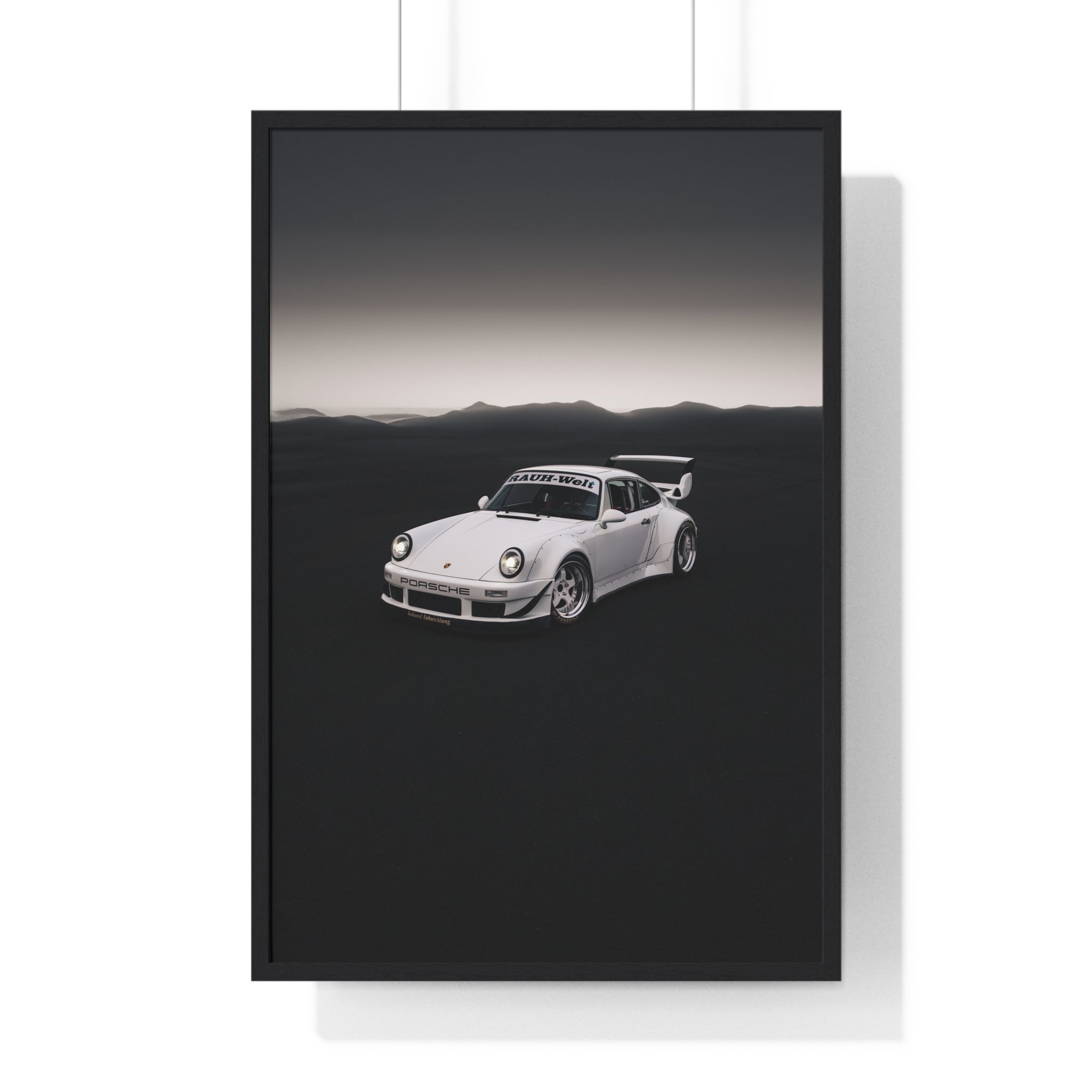White RWB Porsche Framed Poster