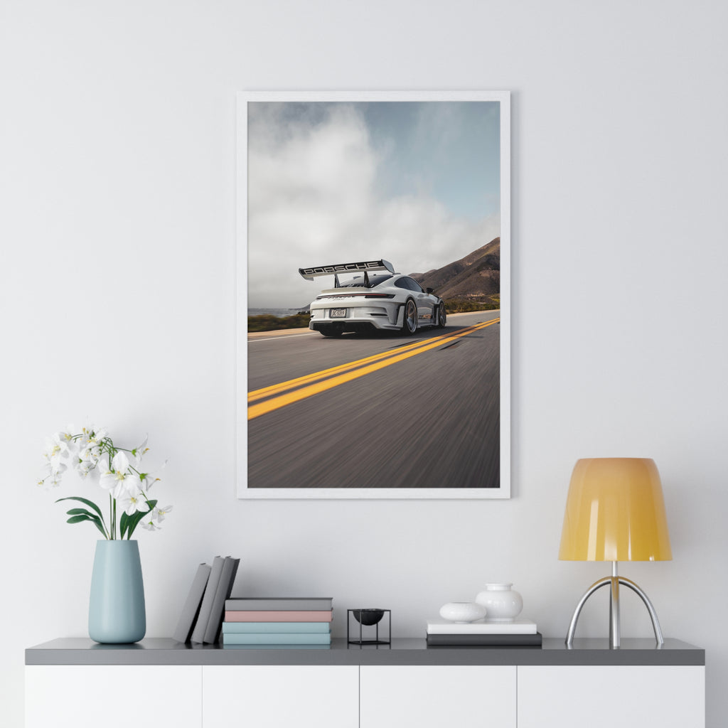 Porsche 911 GT3RS Highway 1 Framed Poster