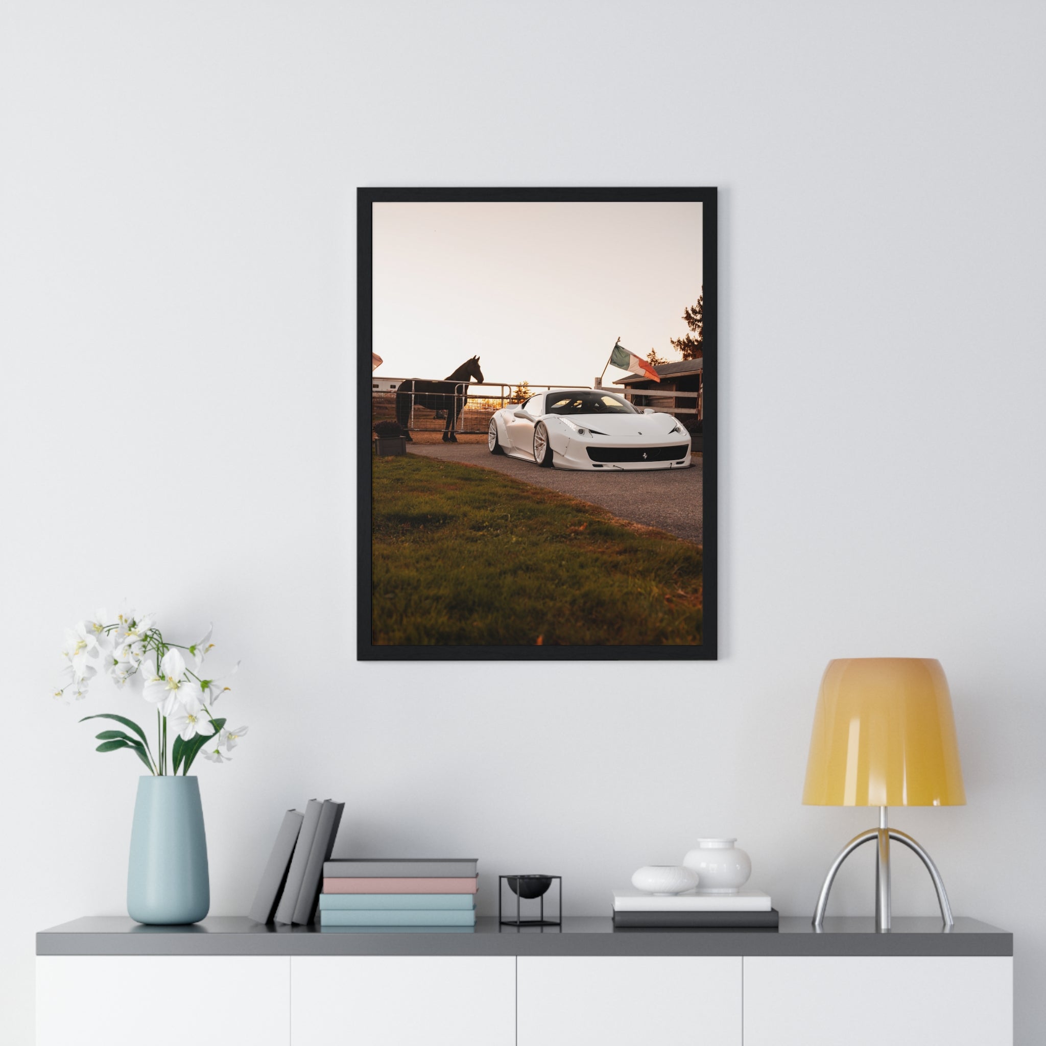Ferrari Horse Framed Poster