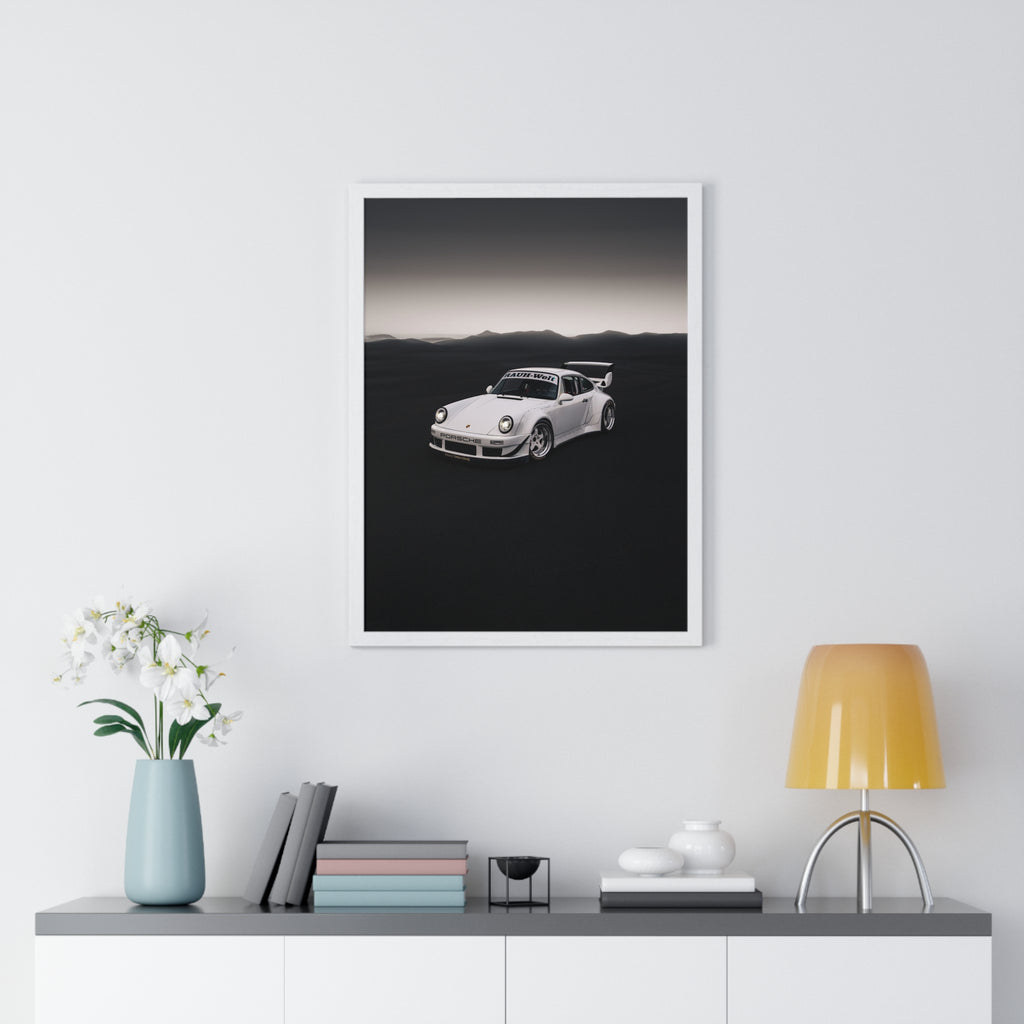 White RWB Porsche Framed Poster