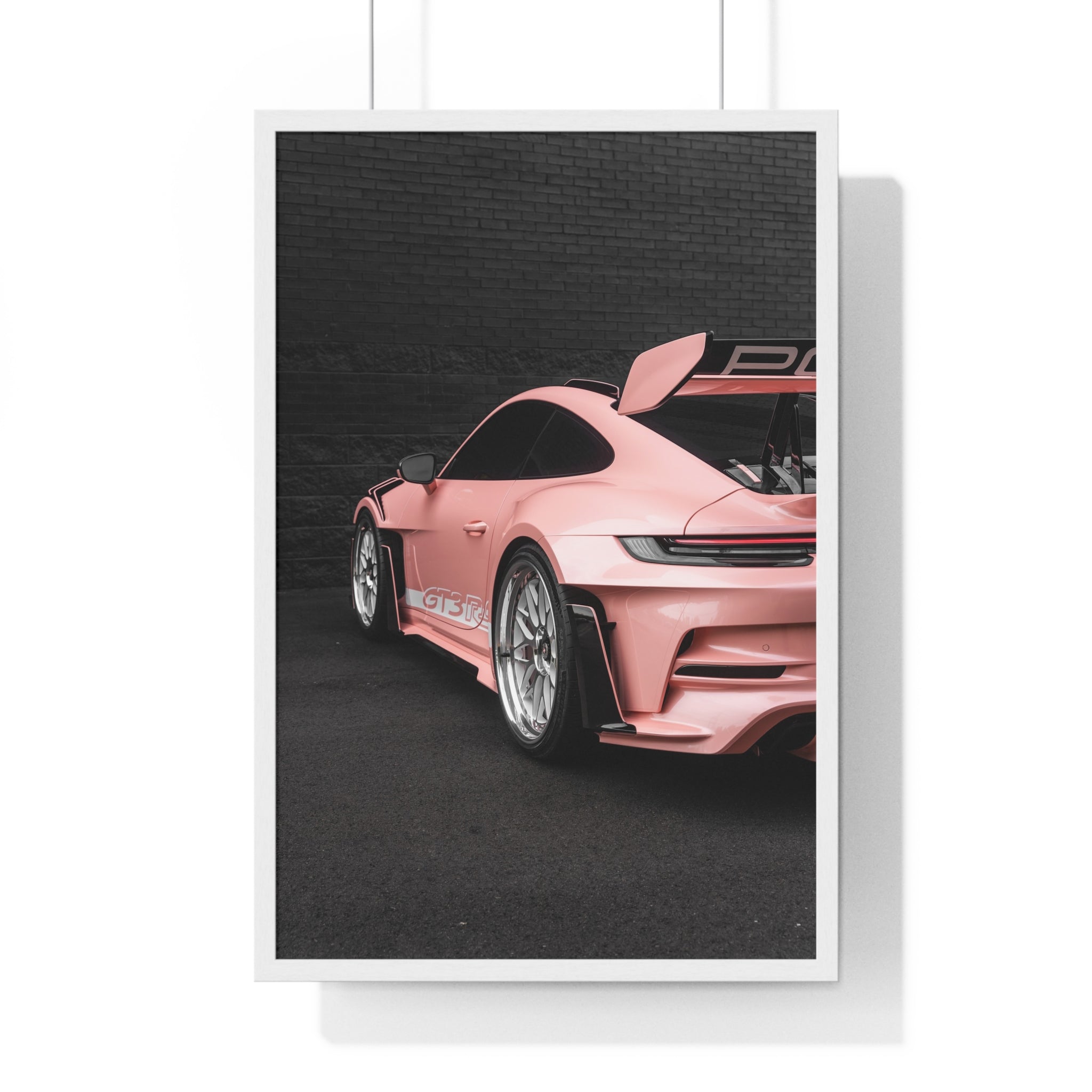 Pink 992 Porsche 911 GT3RS Framed Poster