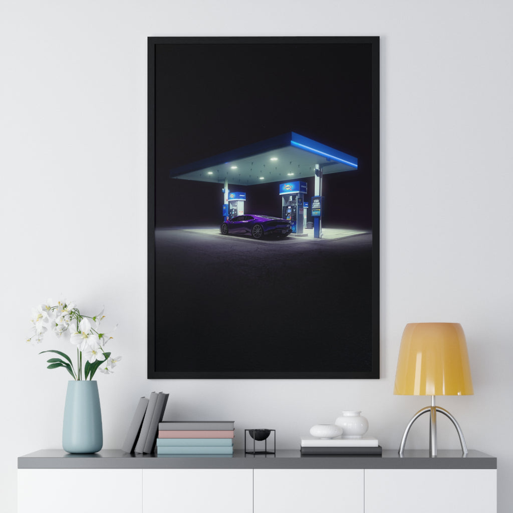 Purple Lambo Framed Poster