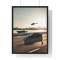 Jesko Yacht Hellicopter Framed Poster