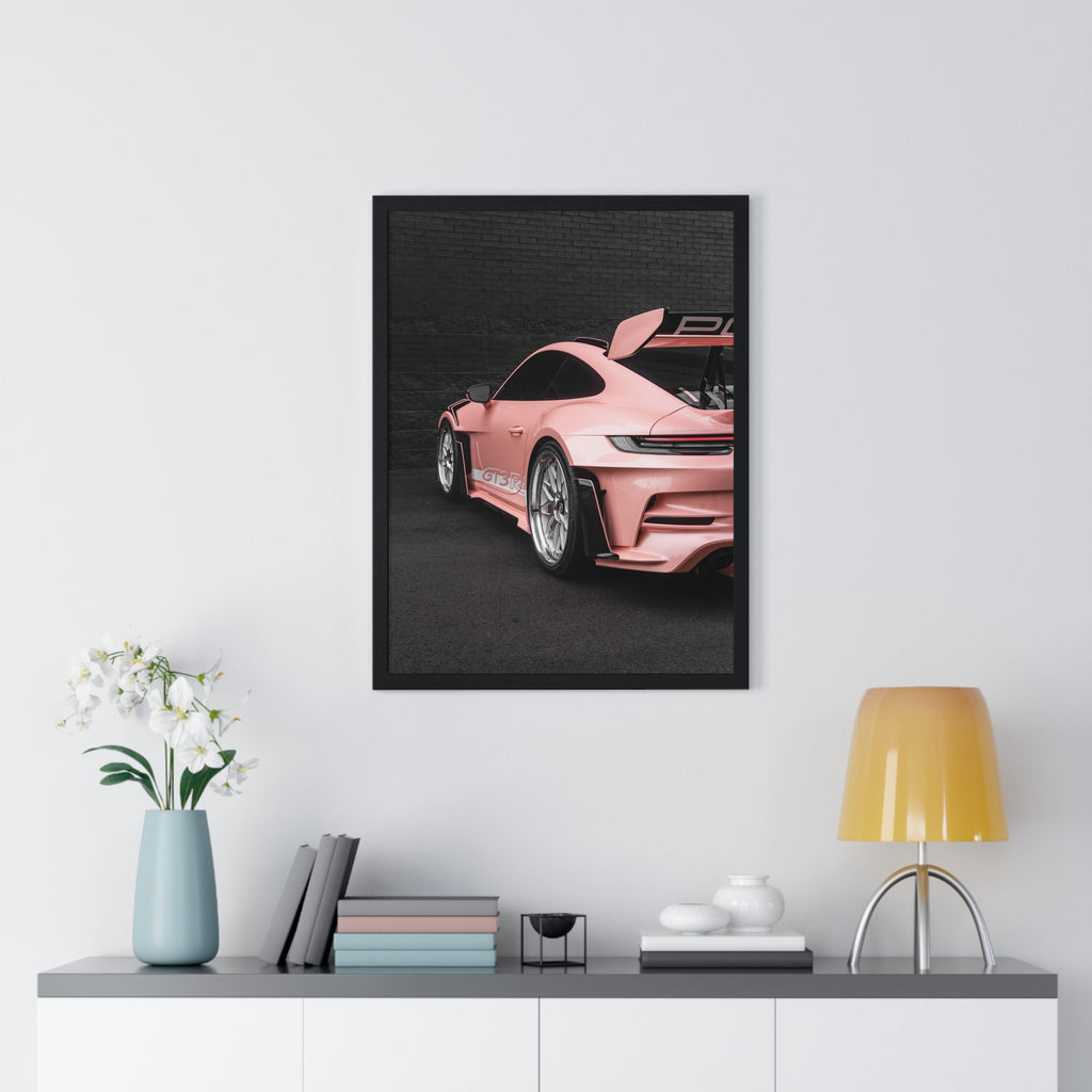 Pink 992 Porsche 911 GT3RS Framed Poster
