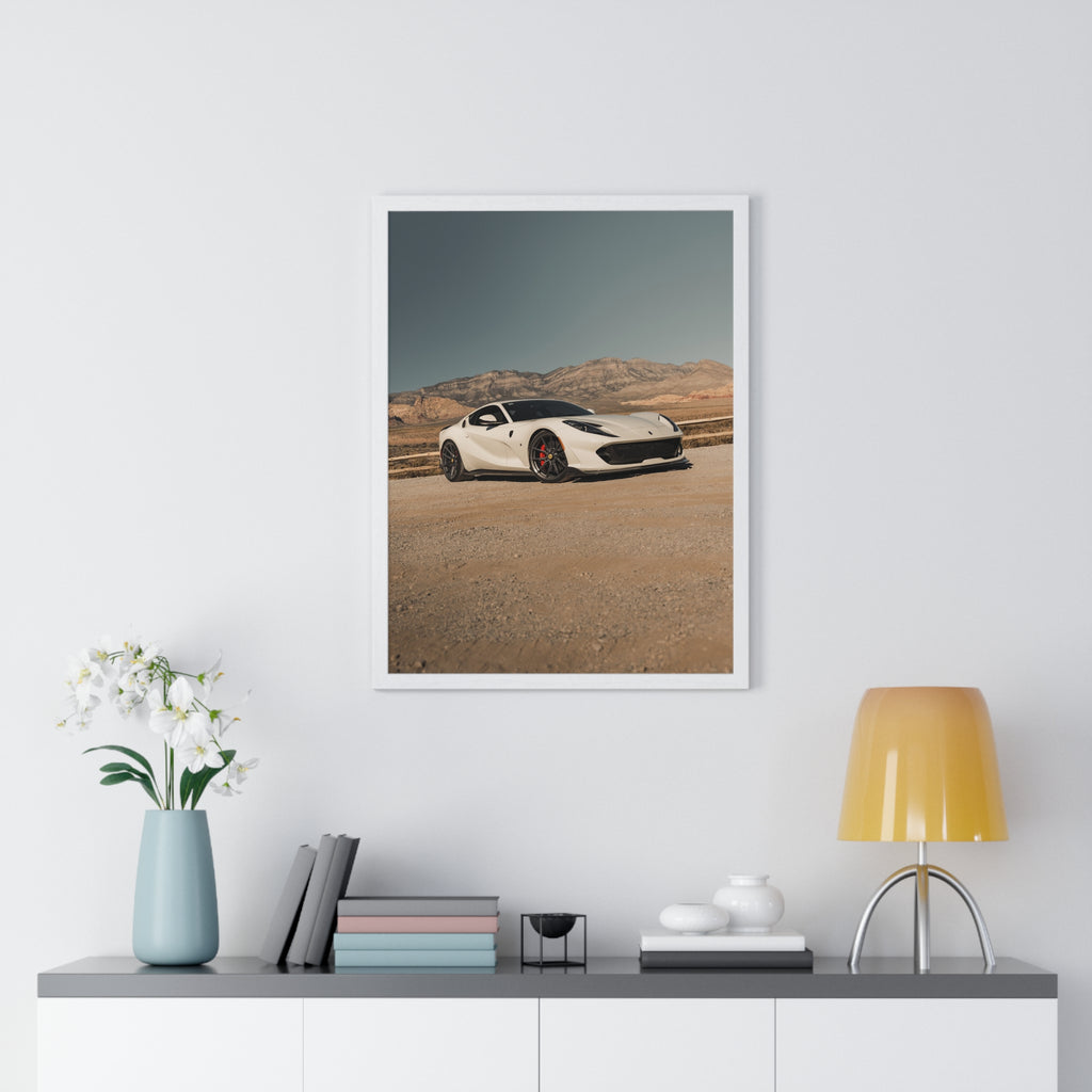 Tan Ferrari 812 Framed Poster