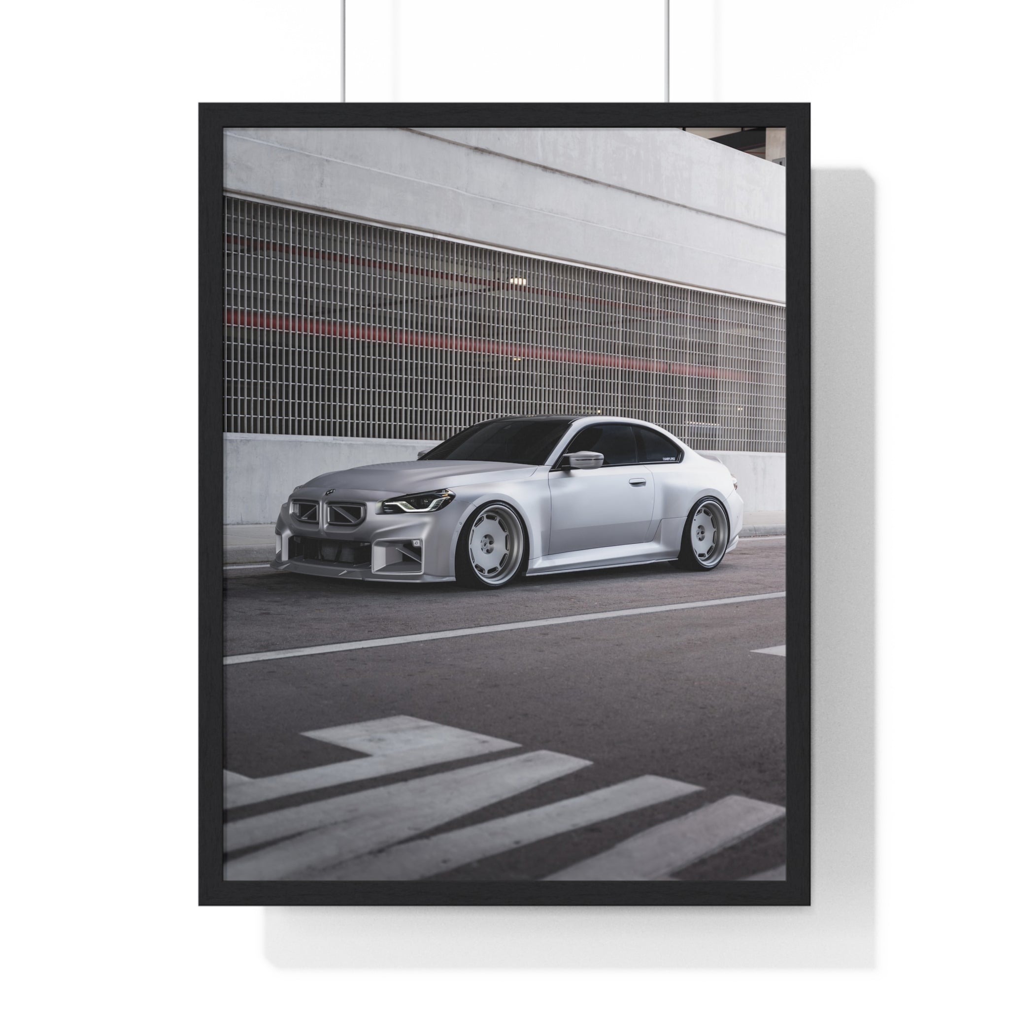 Satin Aluminium G87 BMW M2 Framed Poster