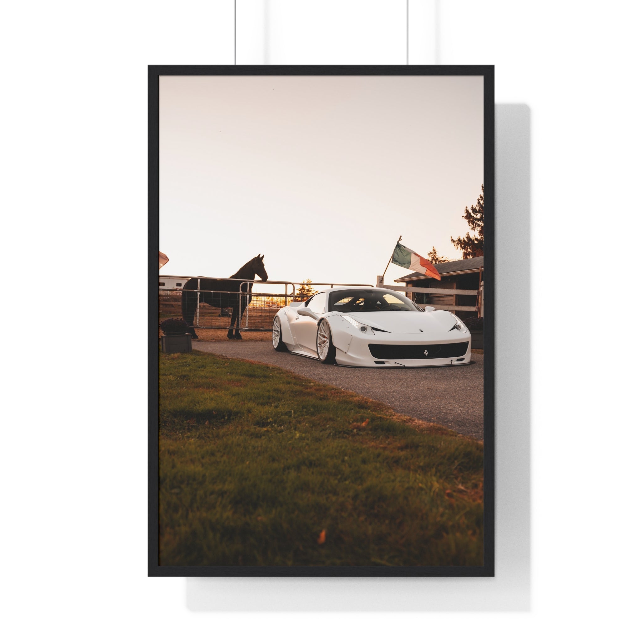 Ferrari Horse Framed Poster