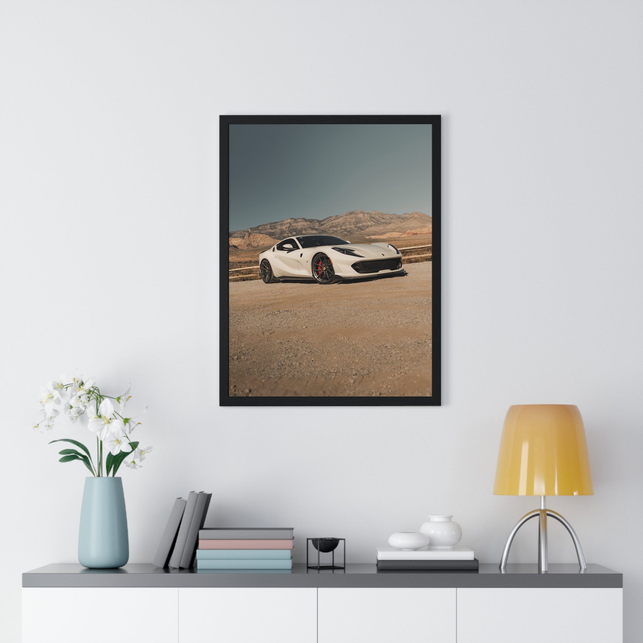 Tan Ferrari 812 Framed Poster