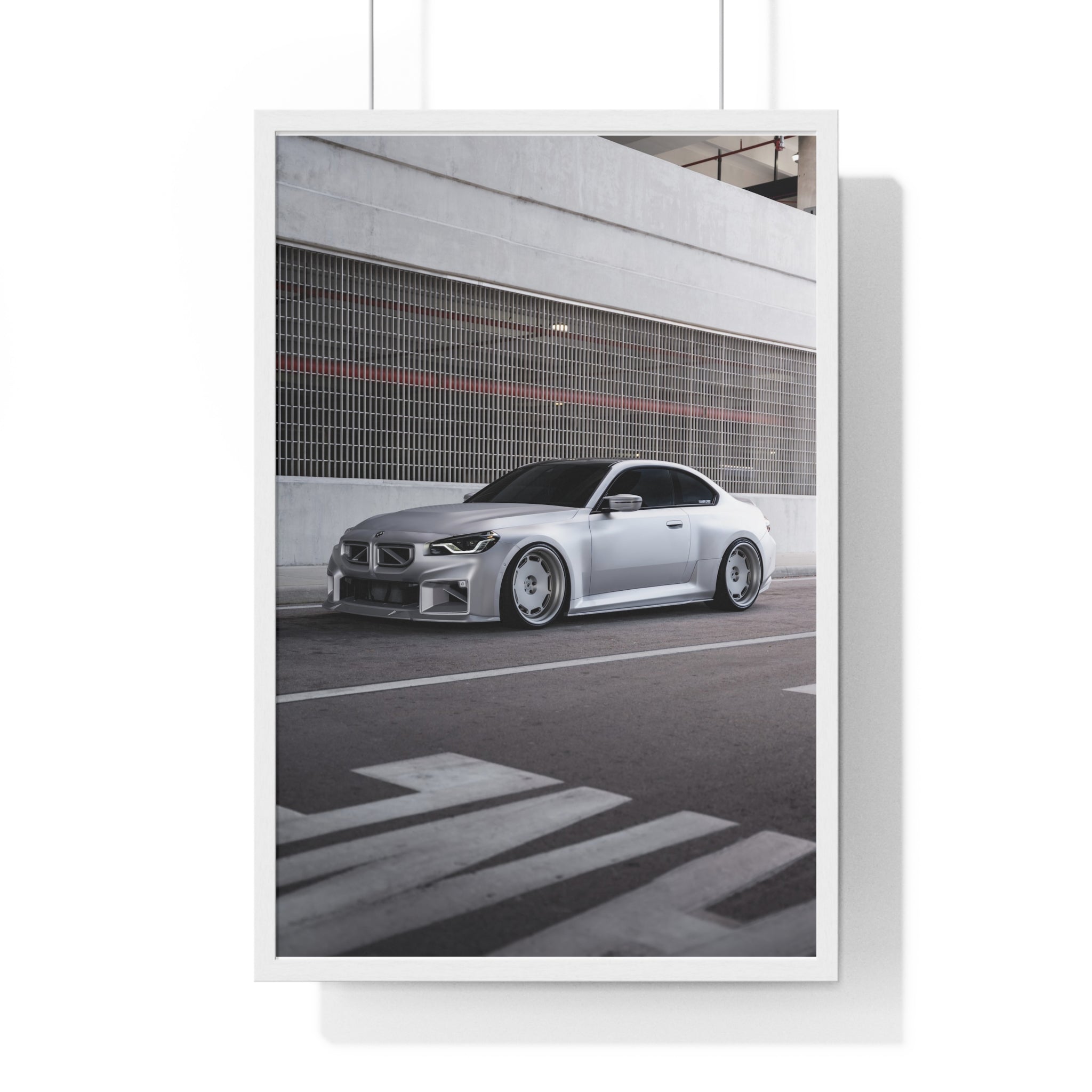 Satin Aluminium G87 BMW M2 Framed Poster