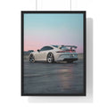 White 992 Porsche 911 GT3 Framed Poster