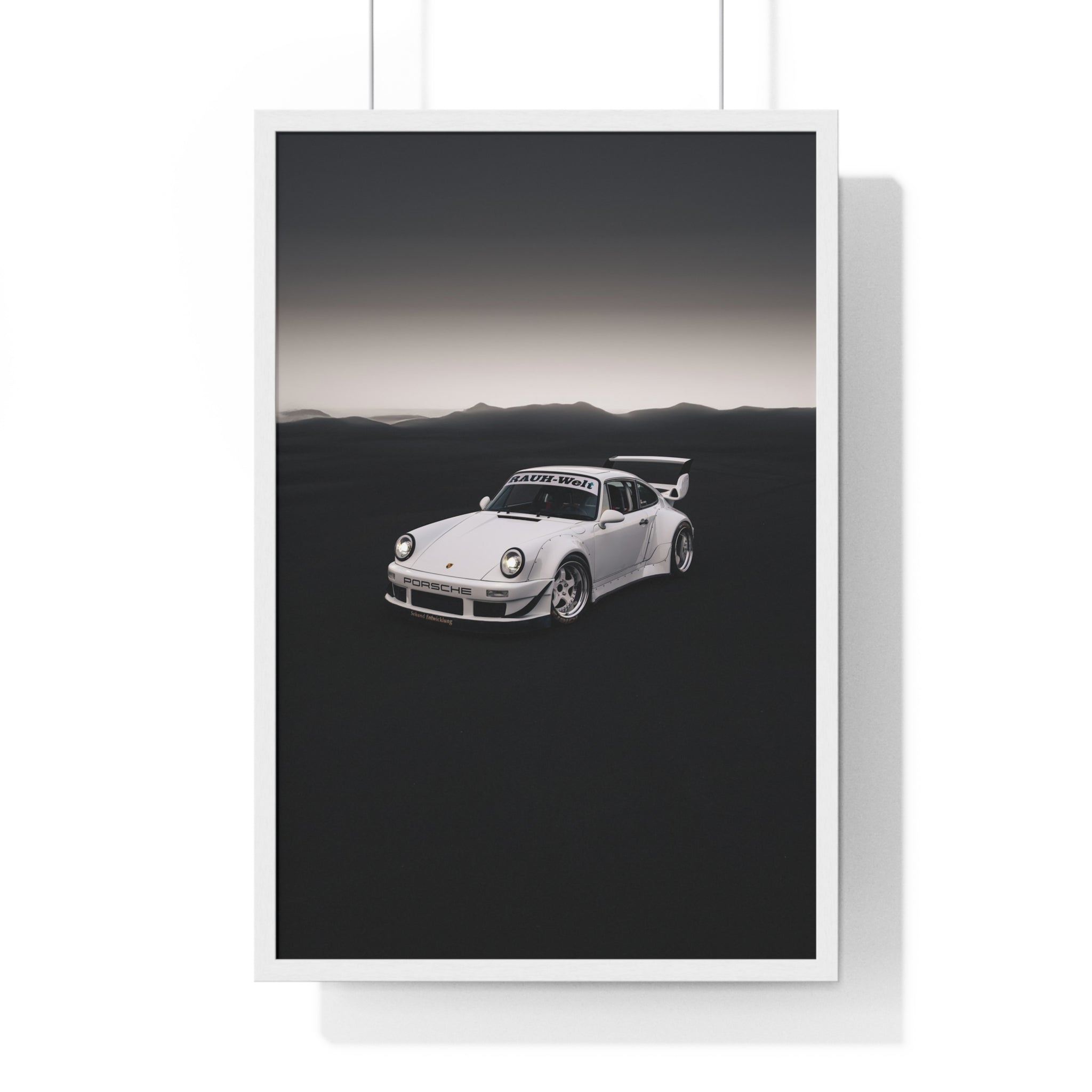 White RWB Porsche Framed Poster