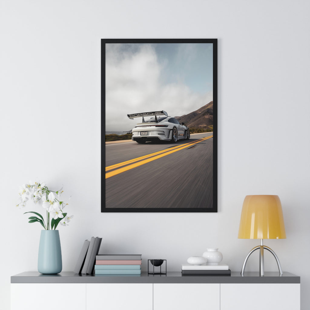 Porsche 911 GT3RS Highway 1 Framed Poster