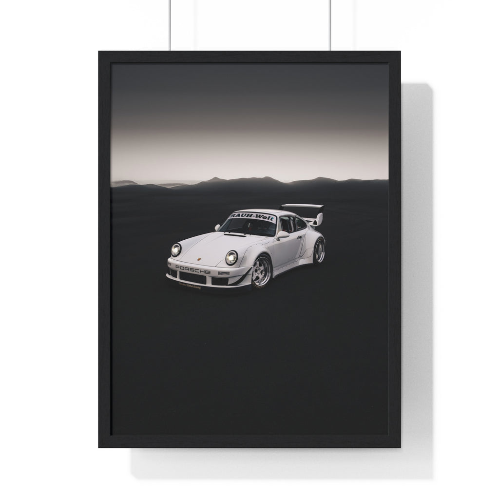 White RWB Porsche Framed Poster