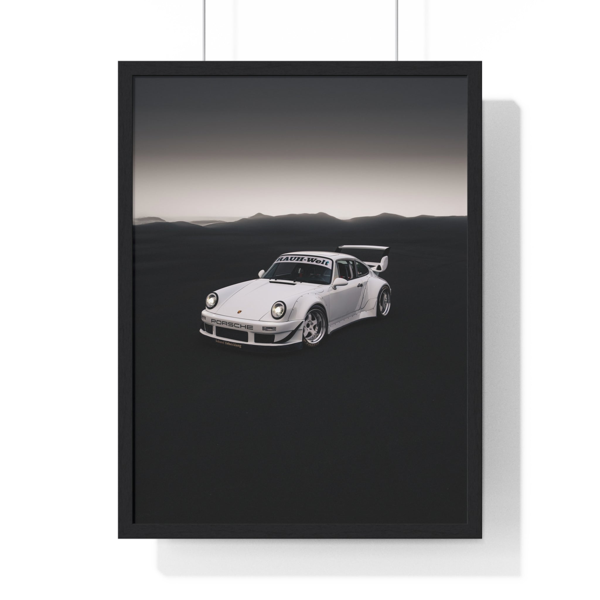 White RWB Porsche Framed Poster
