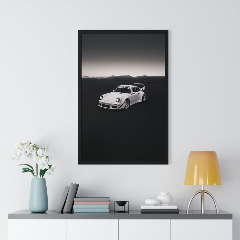 White RWB Porsche Framed Poster