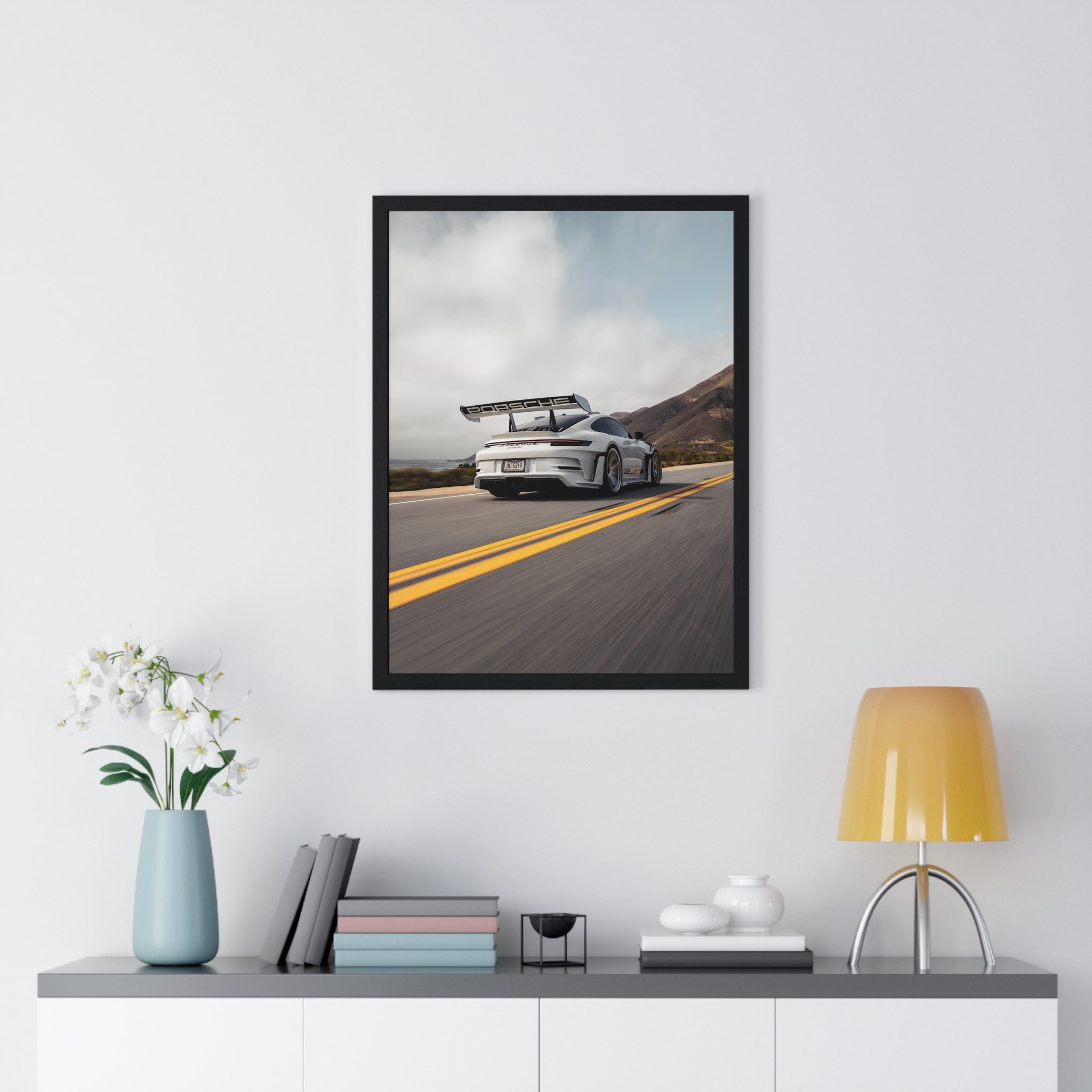 Porsche 911 GT3RS Highway 1 Framed Poster