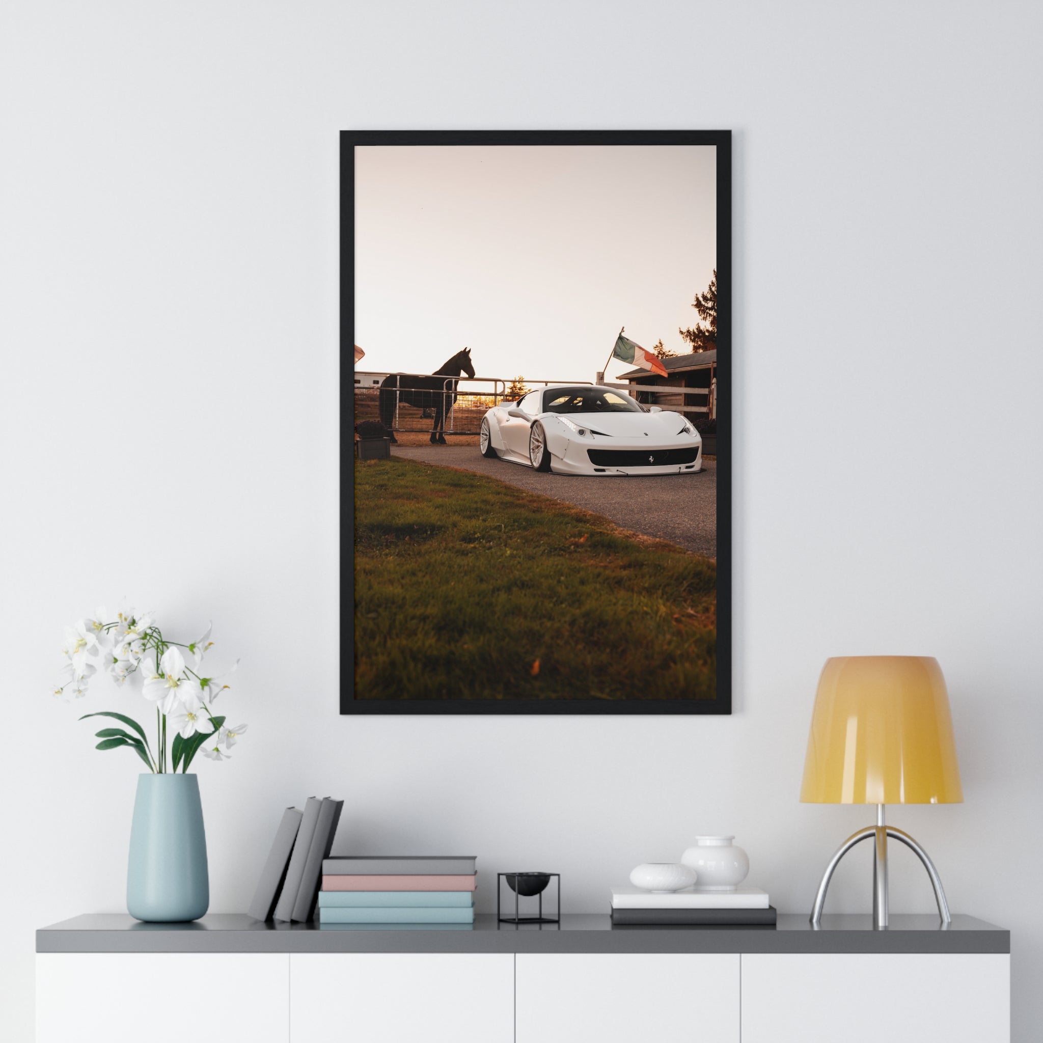 Ferrari Horse Framed Poster