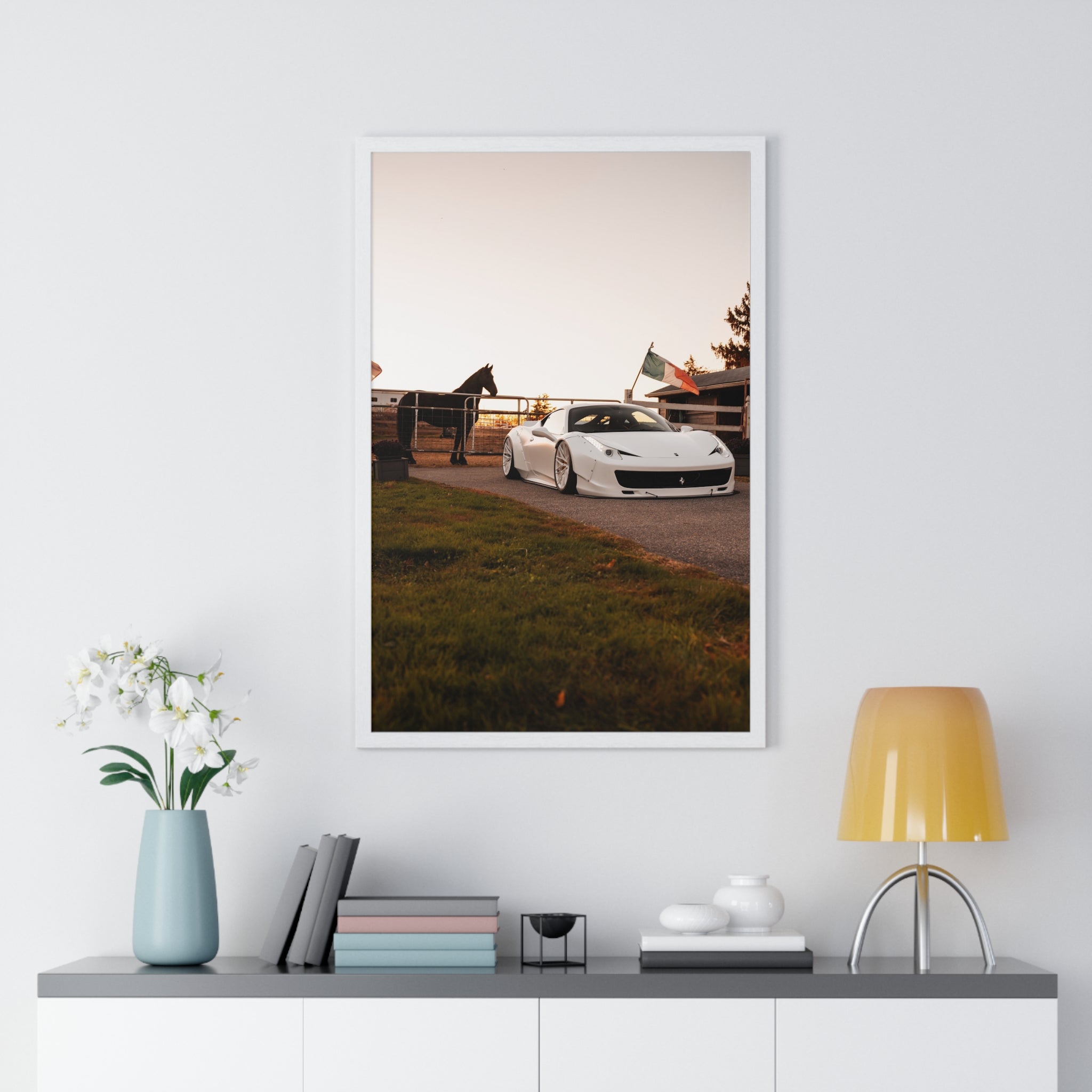 Ferrari Horse Framed Poster