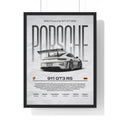 White 992 Porsche 911 GT3RS Framed Graphic Poster