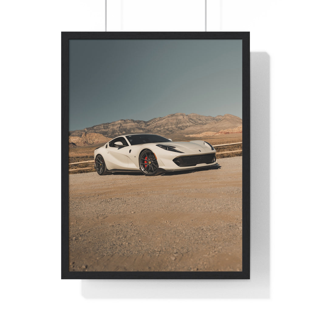 Tan Ferrari 812 Framed Poster