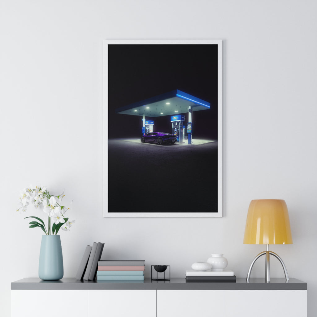 Purple Lambo Framed Poster